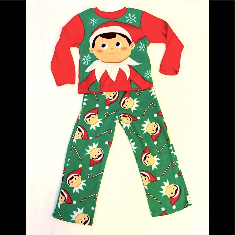 Elf on the shelf themed youth pajama set